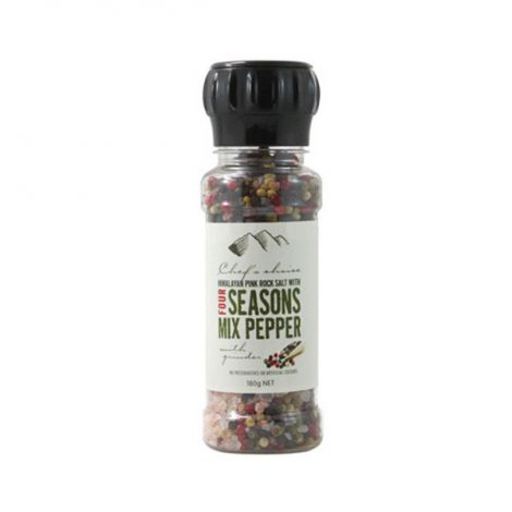 Grinder - Himalayan Pink Rock Salt with Four Seasons Mixed Pepper (180g)