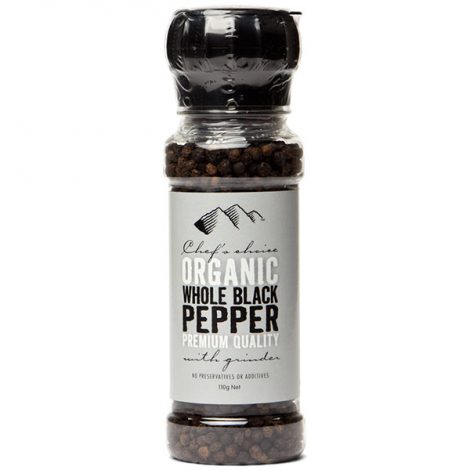 Grinder - Organic Whole Black Pepper (100g)